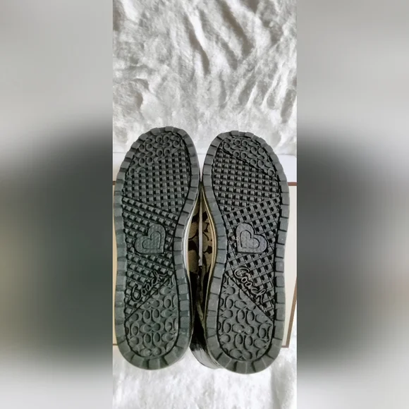 Coach Signature Patterned Black and Grey Tailor Hiking Boots Size 7.5 - Picture 9 of 12